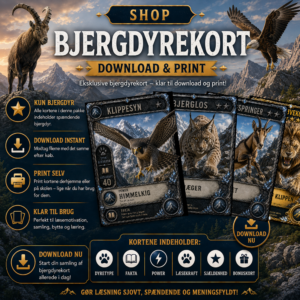 Bjergdyr - læsekort