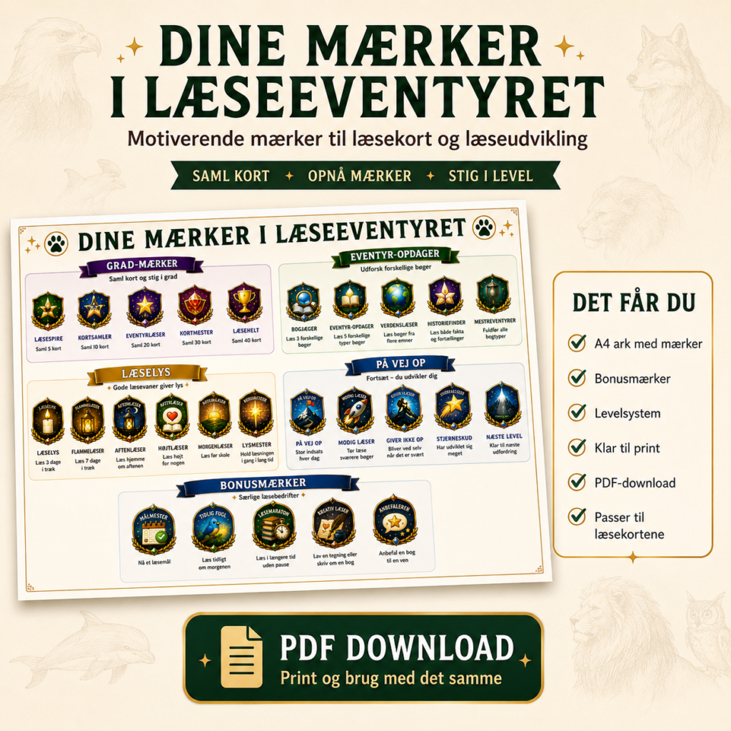 Læsekort - Mærkerne