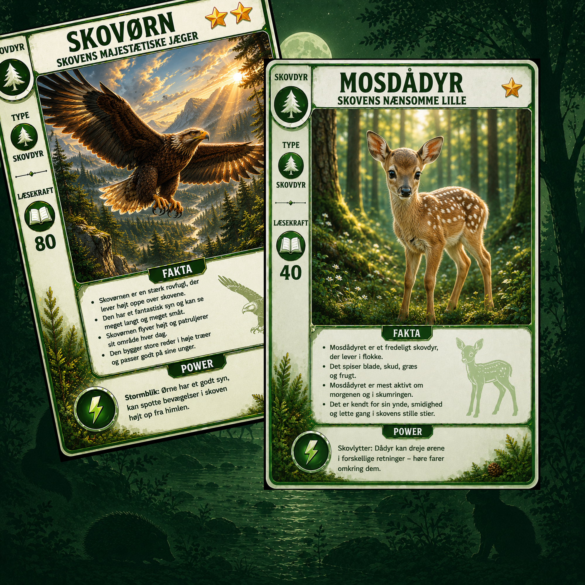 Skovdyr samlekort