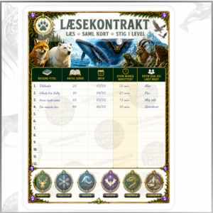 Læsekontrakt - Dyrekort
