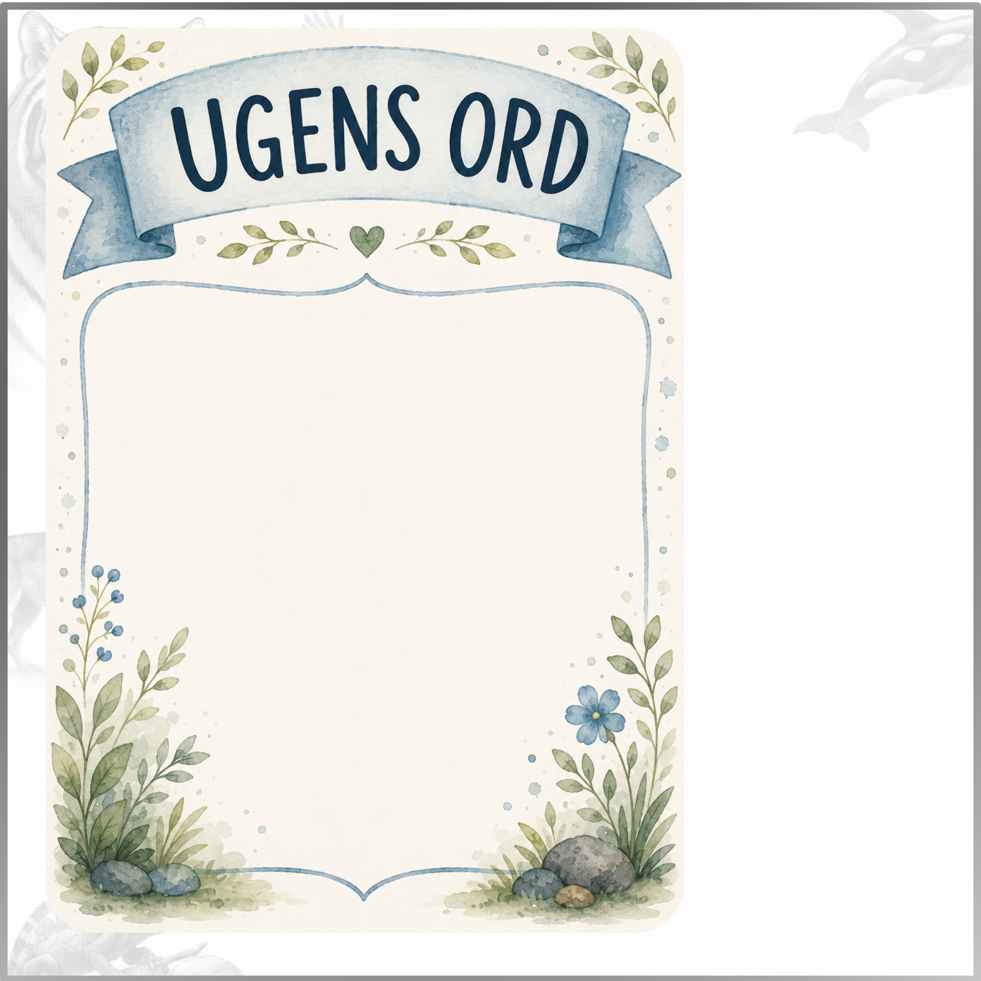 Ugens ord 1.klasse